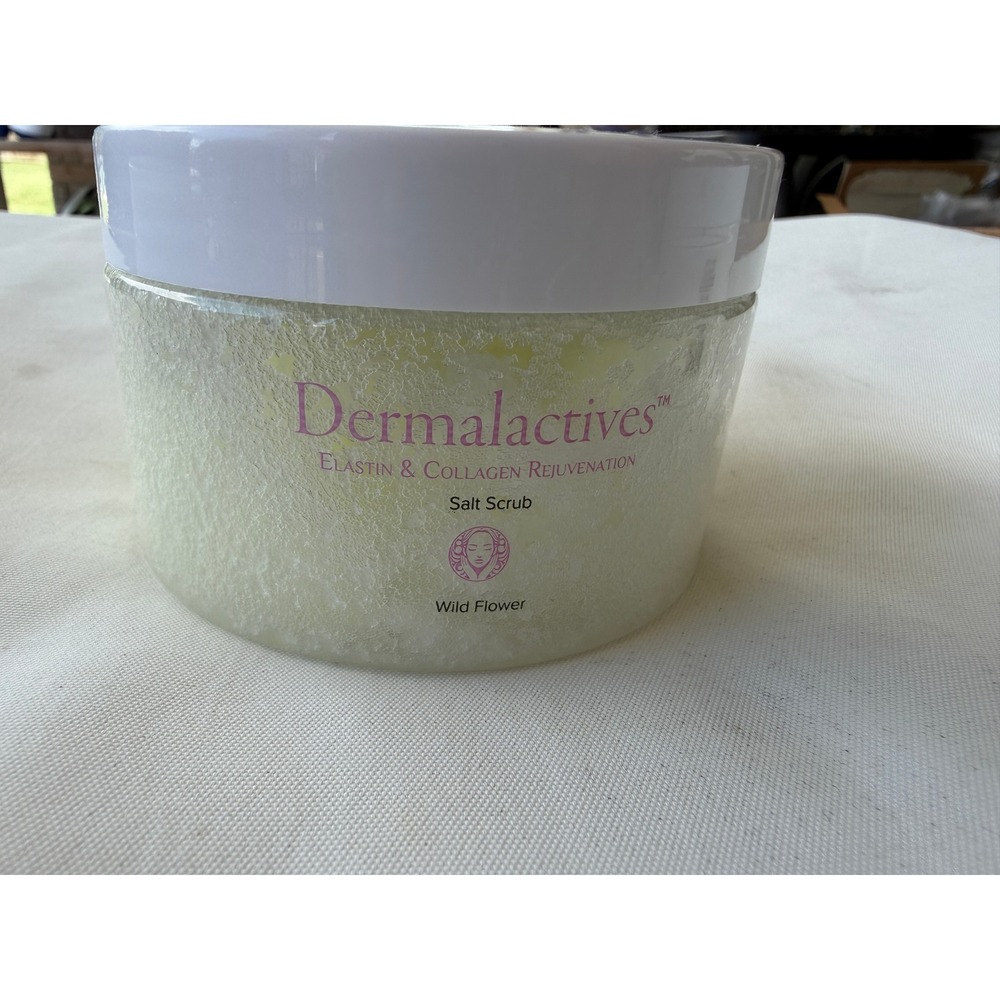 Dermalactives Elastin & Collagen Rejuvenation Salt Scrub Wild Flower 15.8oz Jar